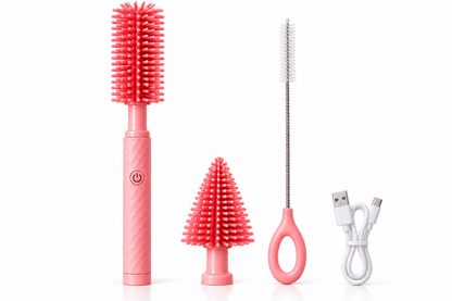 Electric Bottle Brush with 3 Cleaning Heads
